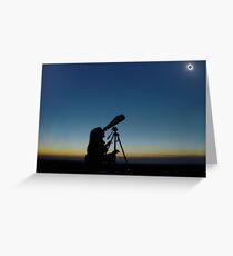 Total Solar Eclipse observation Greeting Card