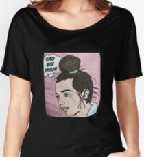EMMA CHAMBERLAIN MERCH SAD BOI HOUR HOODIE BLACK Women's Relaxed Fit T-Shirt