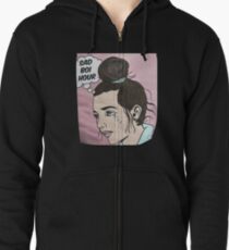 EMMA CHAMBERLAIN MERCH SAD BOI HOUR HOODIE BLACK Zipped Hoodie