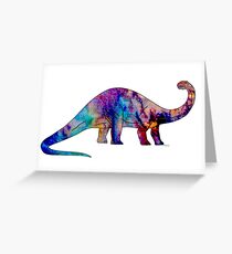 Dinosaurier Brontosaurus 4G Grußkarte