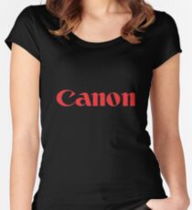 Canon Kamera Tailliertes Rundhals-Shirt