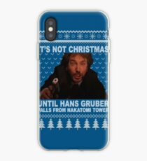 falling hans ugly sweater iPhone Case