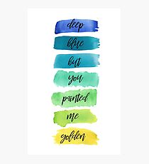 dancing with our hands tied lyrics Photographic Print