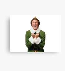 Excited Buddy the Elf Christmas Canvas Print