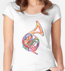 French horn Women's Fitted Scoop T-Shirt