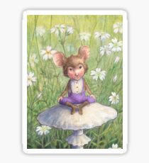 Mosely - cute little mouse-pixie Sticker