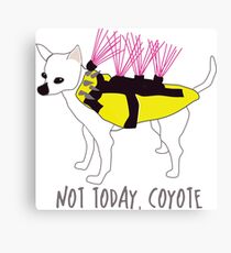 Not Today, Coyote - Tough Little Chihuahua in a Spiked Jacket Canvas Print