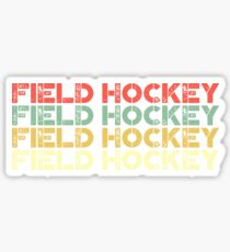 vintage field hockey - retro field hockey Sticker