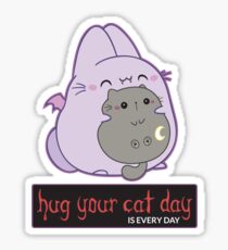 Pegatina The Bunpire, Vampire Bunny Bat - Abrazar el día de tu gato es todos los días
