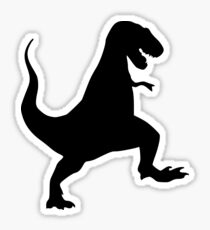 Black dinosaur silhouette Sticker