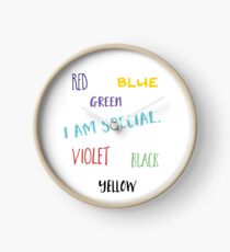 I am special funny colorful typography design Clock