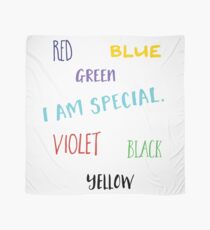 I am special funny colorful typography design Scarf