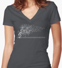 The Sound of Nature - White Women's Fitted V-Neck T-Shirt