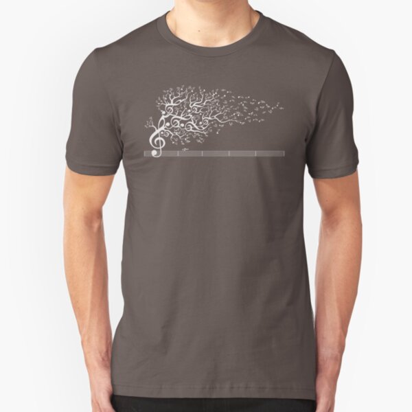 The Sound of Nature In Motion - White Slim Fit T-Shirt