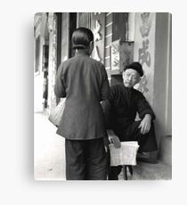 Roadside Chat Canvas Print