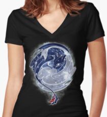 The Last Starry Dragons Women's Fitted V-Neck T-Shirt