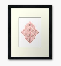 Diamonds - Geometric Sketch Pattern (Orange) Framed Print