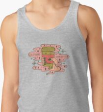 Cold Hands, Warm Coffee in Coral Tank Top