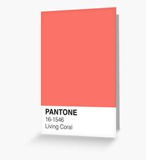 Lebende Koralle Pantone Grußkarte