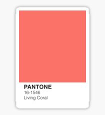Lebende Koralle Pantone Sticker
