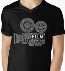 Film Camera Typography - White Men's V-Neck T-Shirt