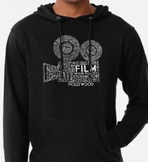 Sudadera con capucha ligera Tipografía de la cámara de película - Blanco