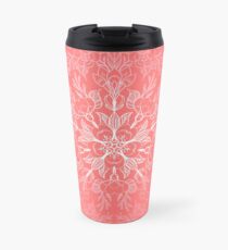 cherry blossom mandala- Coral sakura Travel Mug