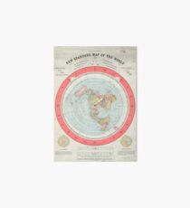Flat Earth Society World Map Art Board