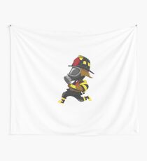 Firefighter hurry. Wall Tapestry