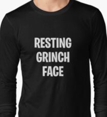 Resting Grinch Face Long Sleeve T-Shirt