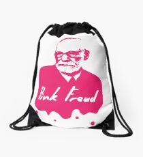 Pink Freud Drawstring Bag