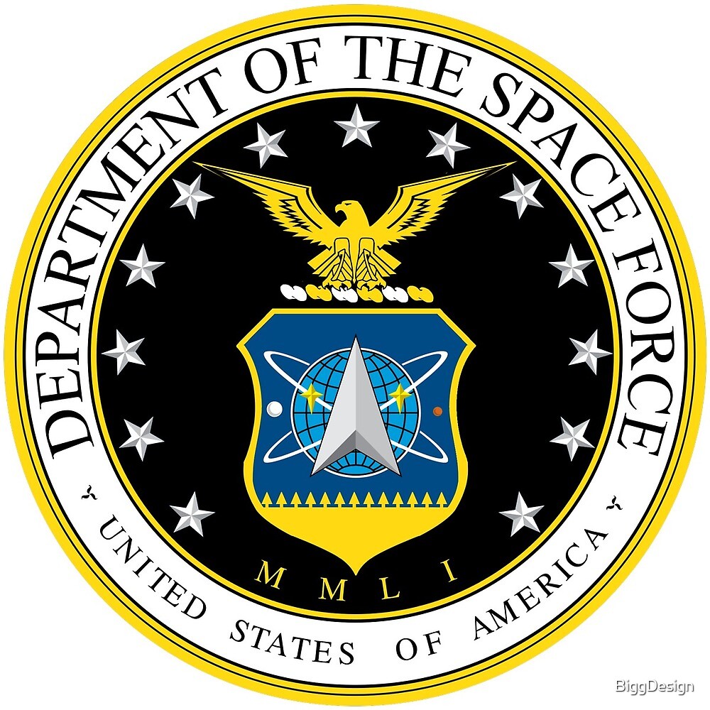 Space Force Seal Logo By Biggdesign Redbubble