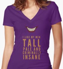 I like my men.... Women's Fitted V-Neck T-Shirt