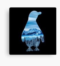 Penguin nature mountains Canvas Print