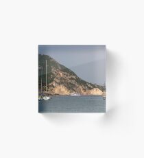 yacht and sailboat on Ionian sea Parga Greece Acrylic Block