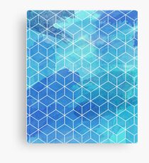 Abstract Watercolor polygon cube gift Canvas Print