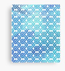 Pattern triangle geometric blue turquoise gift Canvas Print