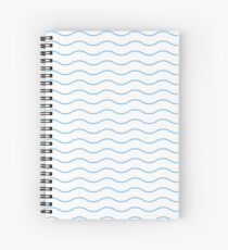 Pattern wave geometric blue gift Spiral Notebook
