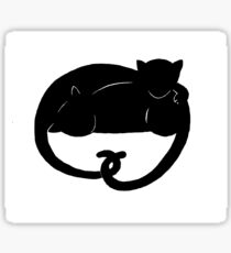 zwei schwarze Katzen Sticker