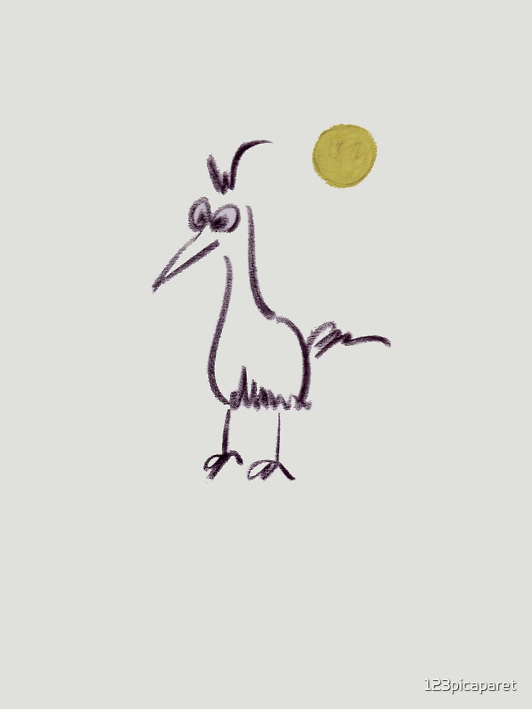 Bird under a fat sun by 123picaparet