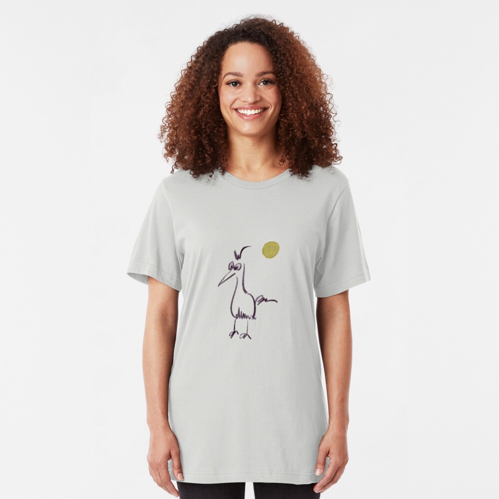 Bird under a fat sun Slim Fit T-Shirt