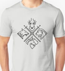 Camiseta unisex Casas de Juego de Tronos - Logo negro
