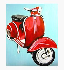 Red on Turquoise - acrylic on canvas 2010 Photographic Print