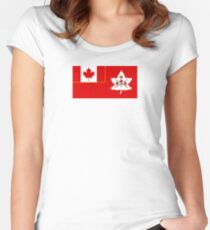 Flag of the Canadian Army Women's Fitted Scoop T-Shirt