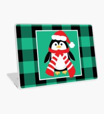 Christmas Penguin Buffalo Plaid Laptop Skin