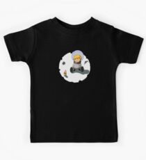Sad Astronaut Boy Kids Tee