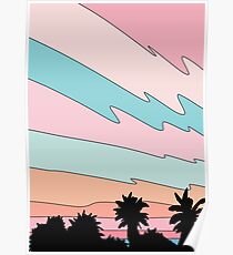 Beach sunset by Elebea Poster