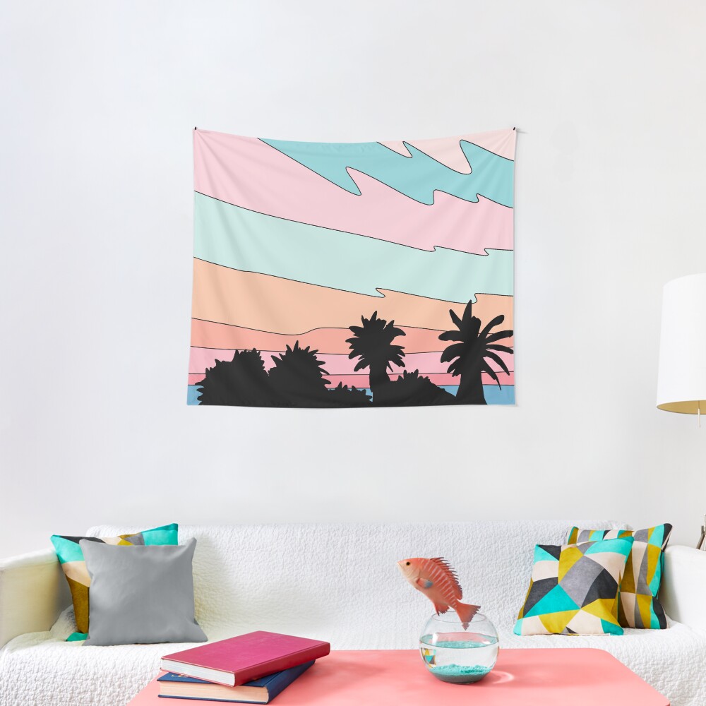 Beach sunset by Elebea Tapestry