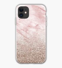 Rose gold champagne glitter gradient iPhone Case