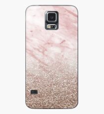Rose gold champagne glitter gradient Case/Skin for Samsung Galaxy